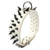 Leather Dog Harness Collar and Chain Leash Set Spiked Vest For Boxer Black Spikes for Medium Large Dogs Pitbull Matiffer