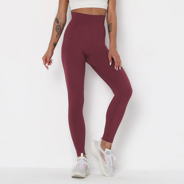 Women's Yoga Pants Push Up Workout Leggings Seamless Running Exercise Activewear Athletic Gym Tights High Waist Fitness Trousers | Vimost Shop.