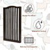 Foldable Portable Design Solid Construction Dog Supplies 3-Panel Wooden Freestanding Pet Gate W/ Arched Top Dog Fences PS7334 | Vimost Shop.