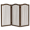 Foldable Portable Design Solid Construction Dog Supplies 3-Panel Wooden Freestanding Pet Gate W/ Arched Top Dog Fences PS7334 | Vimost Shop.