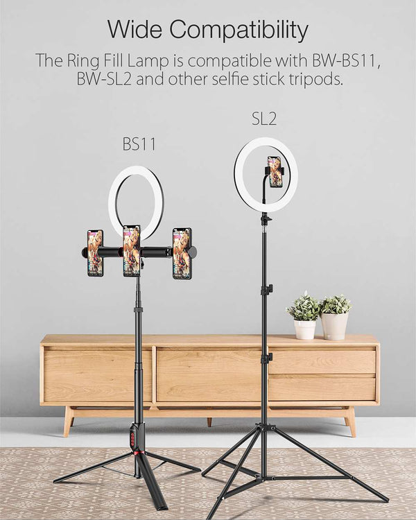 Photo Studio Fill Light Flash LED Phone Holder Selfie Stick bluetooth Remote Live Stream Removable Tripod Stand | Vimost Shop.
