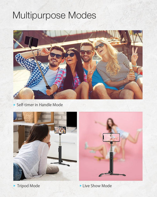 Mini bluetooth Selfie Stick Monopod Tripod All In One Integrated Detachable Tripods Selfie Sticks for Iphone | Vimost Shop.