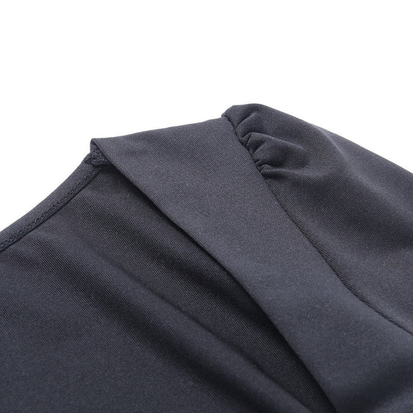 Solid Sports Yoga Set Women Gym Clothes Long Sleeve Pleated Crop Top Skinny Shorts Tracksuit Fashion Fitness Workout New Suit | Vimost Shop.