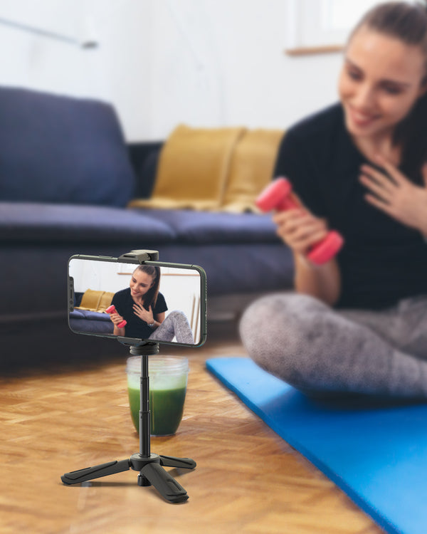 Mini Desktop Multi-angle Tripod Phone Holder Portable Selfie Monopod for Phone Camera LED Light Selfie Sticks | Vimost Shop.