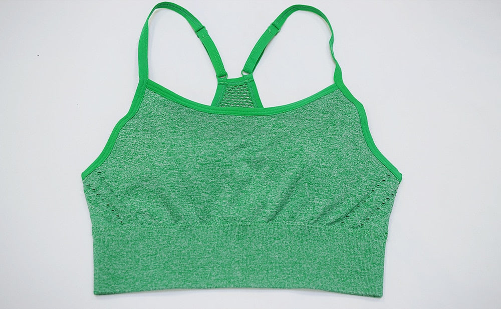 Seamless Yoga Fitness Hollow Out Set Camisole Crop Top High Waist Pants Sportswear Tracksuit Running Sports Gym Workout Clothes | Vimost Shop.