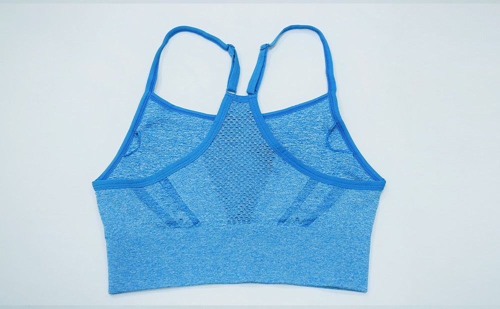 Seamless Yoga Fitness Hollow Out Set Camisole Crop Top High Waist Pants Sportswear Tracksuit Running Sports Gym Workout Clothes | Vimost Shop.