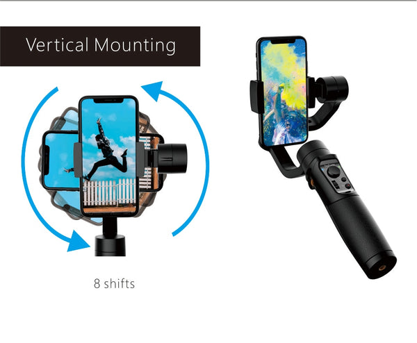 Mobile Plus Smartphone Gimbal Stabilizer for iPhone 11/11 Pro/Pro Max for Galaxy S10/Plus/S9 for Video Blogger | Vimost Shop.