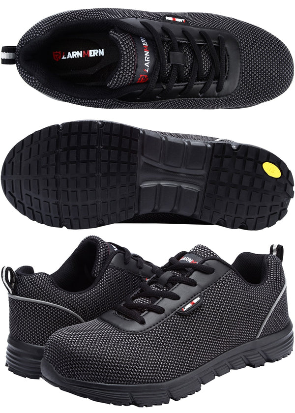 Men Steel Toe Safety Shoes For Men Lightweight Breathable Work Shoes Men's Security Footwear Protective Sneaker | Vimost Shop.