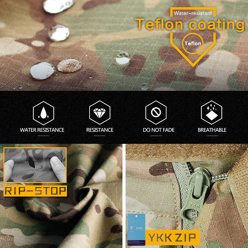 Tactical G3 Combat Suit Shirt & Pants Knee Pads Update Ver Camo Airsoft Military Combat Uniform