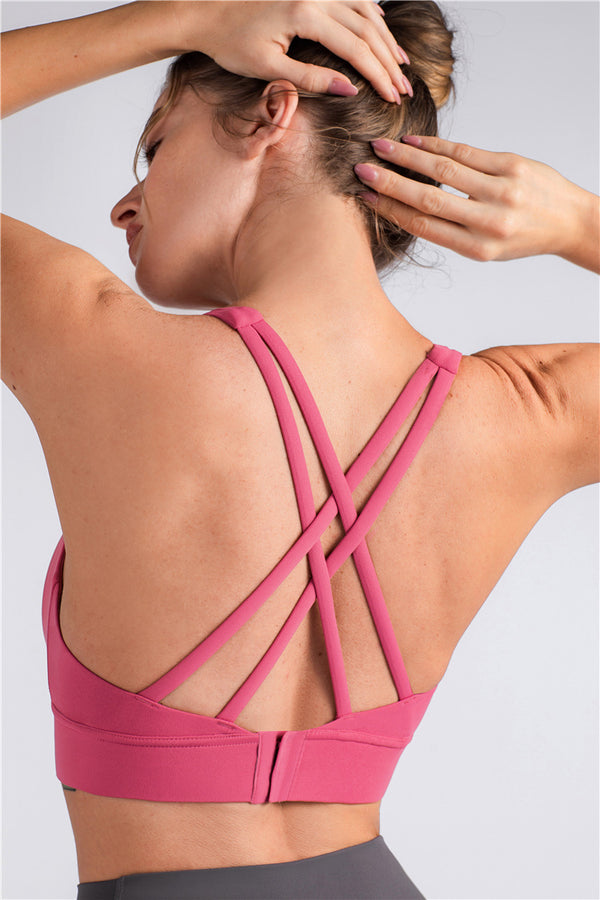 Running Bras Shock-Proof Yoga Tops Heart-shaped Seamless Buckle Beauty Back Fitness Sports Bra Women Gym Crop Top | Vimost Shop.