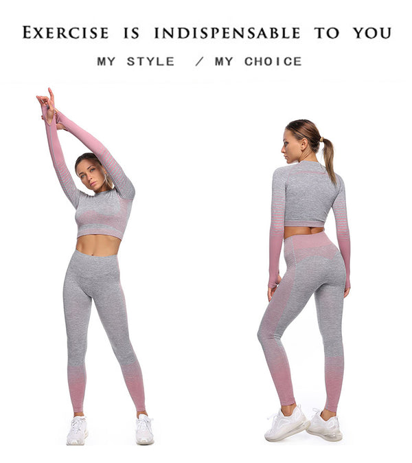 Seamless Gym Yoga Set For Women Fitness Bra Short Shirt Top Leggings Shorts Tracksuit Running Workout Sports Suit Hips Lifting | Vimost Shop.