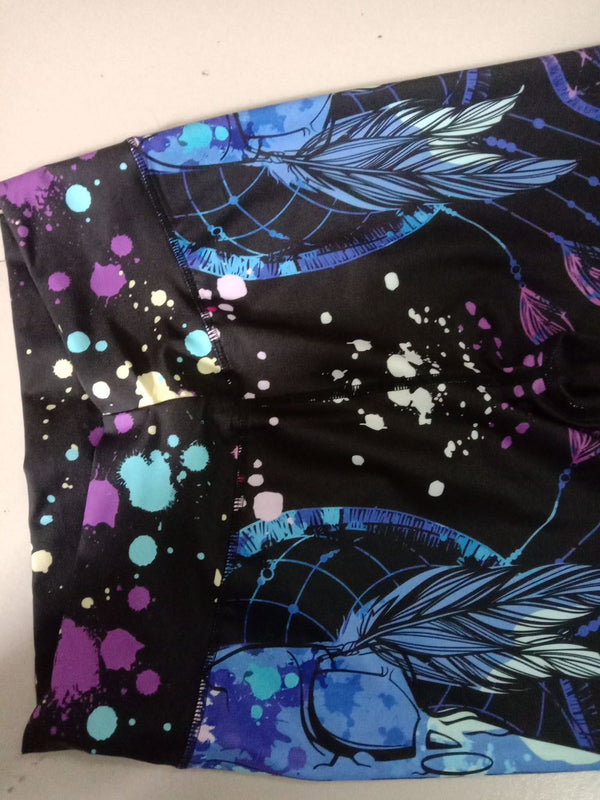 Print Yoga Suit Gym Fitness Two Piece Set Short Sleeve Crop Top Leggings Tracksuit Fashion Running Sports Dance Energy Outfits | Vimost Shop.