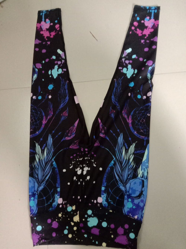 Print Yoga Suit Gym Fitness Two Piece Set Short Sleeve Crop Top Leggings Tracksuit Fashion Running Sports Dance Energy Outfits | Vimost Shop.