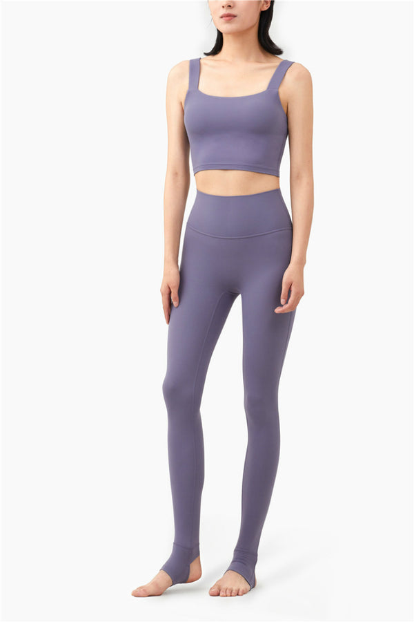 Seamless Yoga Leggings No T Stripe Fashion Squat Proof High Waist Fitness Gym Pant Peach Butt Active Workout Solid Leggings | Vimost Shop.