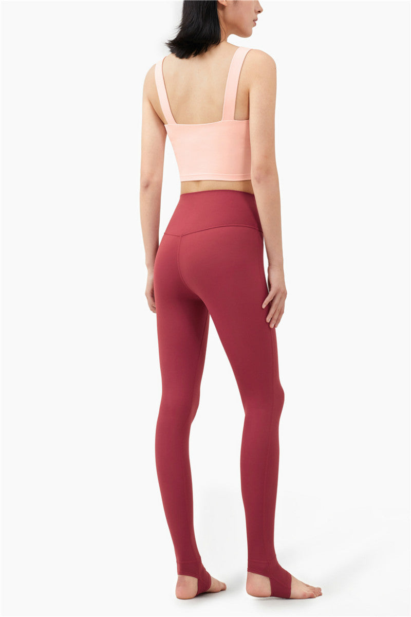 Seamless Yoga Leggings No T Stripe Fashion Squat Proof High Waist Fitness Gym Pant Peach Butt Active Workout Solid Leggings | Vimost Shop.