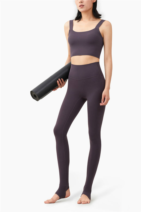 Seamless Yoga Leggings No T Stripe Fashion Squat Proof High Waist Fitness Gym Pant Peach Butt Active Workout Solid Leggings | Vimost Shop.