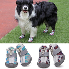 4pcs Waterproof Winter Pet Dog Shoes Anti-slip Rain Snow Boots Footwear Thick Warm For Small Cats Dogs Puppy Dog Socks Booties