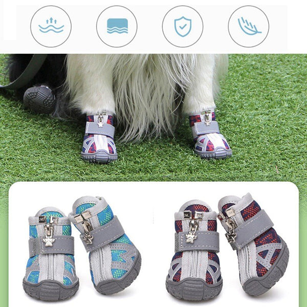 4pcs Waterproof Winter Pet Dog Shoes Anti-slip Rain Snow Boots Footwear Thick Warm For Small Cats Dogs Puppy Dog Socks Booties | Vimost Shop.