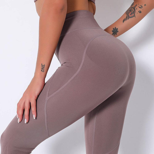 Solid Yoga Suit Gym Fitness Two Piece Set Camisole Crop Top Leggings Tracksuit Fashion Running Sports Dance Energy Casual Set | Vimost Shop.