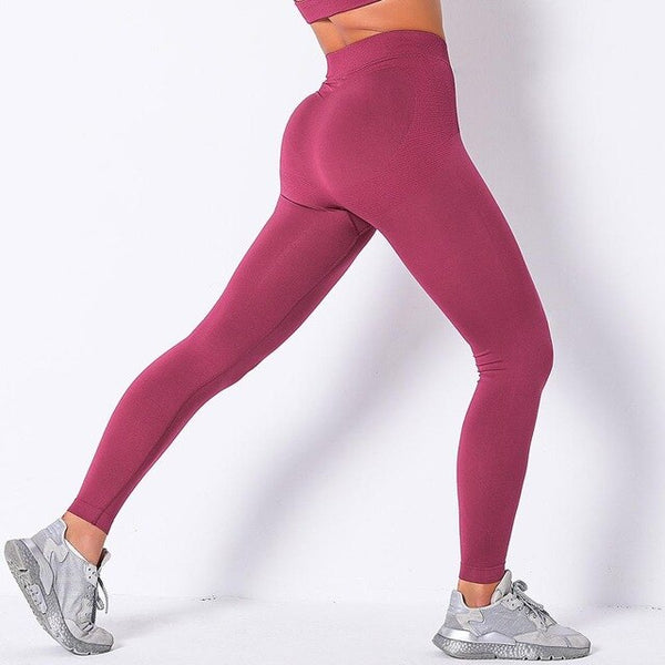 Solid Yoga Suit Gym Fitness Two Piece Set Camisole Crop Top Leggings Tracksuit Fashion Running Sports Dance Energy Casual Set | Vimost Shop.