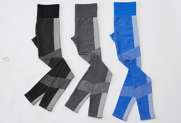 Striped Patchwork Yoga Suit Gym Fitness Two Piece Set Bra Crop Top Leggings Tracksuit Fashion Casual Sports Running Slim Outfits | Vimost Shop.