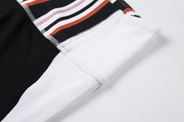 Women Striped Yoga Gym Set Fashion Outdoor Fitness Workout Set Casual Tank Crop Top Leggings Sports  Shaping Two Piece Set | Vimost Shop.