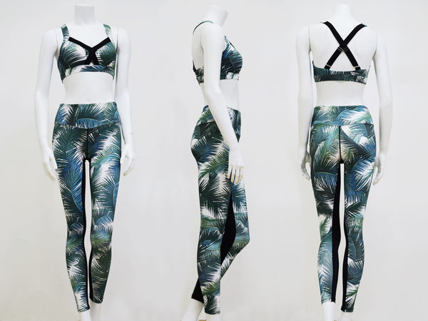 Women Print Yoga Fitness Suit For Women Workout Push Up Two Piece Set Tank Crop Top Leggings Casual Sports Outdoor Suit | Vimost Shop.