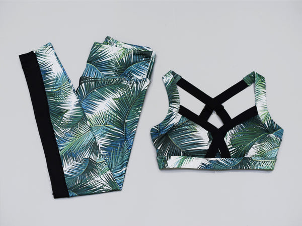 Women Print Yoga Fitness Suit For Women Workout Push Up Two Piece Set Tank Crop Top Leggings Casual Sports Outdoor Suit | Vimost Shop.