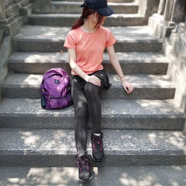 Women Winter Hiking Boots Waterproof Platform Ankle Sports Shoes PU Snow Rubber Sneakers Warm Short Plush Reflective New | Vimost Shop.