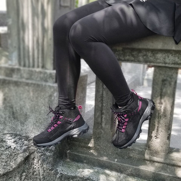 Women Winter Hiking Boots Waterproof Platform Ankle Sports Shoes PU Snow Rubber Sneakers Warm Short Plush Reflective New | Vimost Shop.