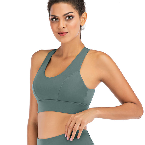 Seamless Yoga Bra Top Fashion Back Twist Slim Crop Top Sportswear Stretchy Quick Dry Breathable Workout Push-up GYM Fitness Top | Vimost Shop.