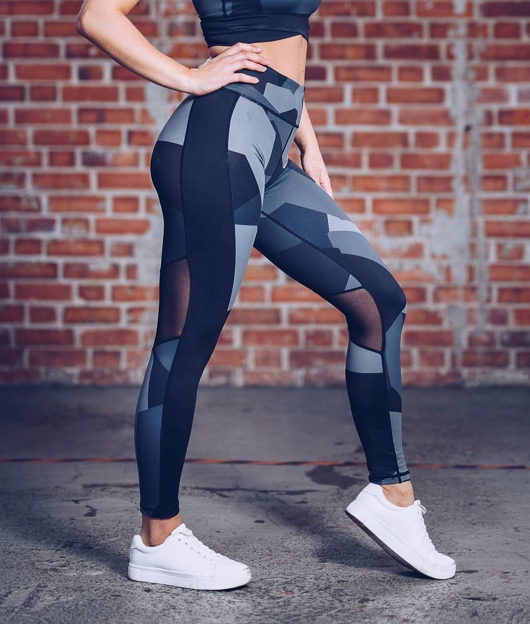 Autumn Sheer Mesh Patchwork Yoga Pants Sports Fitness Print Yoga Leggings Fashion Workout Push Up High Elastics Gym Trousers | Vimost Shop.