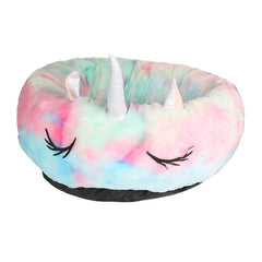 Pet Dog Bed Unicorn Round Cat House Soft Puppy Sofa Non-Slip Durable Sleeping Mat For Cats Small Dog Warm Cushion Pet Products