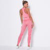 Women Workout Outfit 2 Pieces Yoga Set Seamless Running Leggings with Sports Bra Padded Tops Suit Gym Clothes Fitness Sportswear | Vimost Shop.
