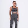Women Workout Outfit 2 Pieces Yoga Set Seamless Running Leggings with Sports Bra Padded Tops Suit Gym Clothes Fitness Sportswear | Vimost Shop.
