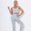 Women Workout Outfit 2 Pieces Yoga Set Seamless Running Leggings with Sports Bra Padded Tops Suit Gym Clothes Fitness Sportswear | Vimost Shop.