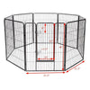 40" 8 Metal Panel Heavy Duty Pet Playpen Dog Fences Black Security Gate Supplies for Pets PS7067 | Vimost Shop.