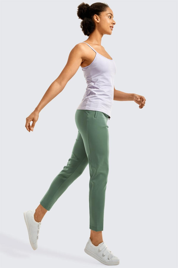 Women's Stretch Casual Pants Drawstring Jogger Travel Lounge Sweatpants with Zipper Pockets