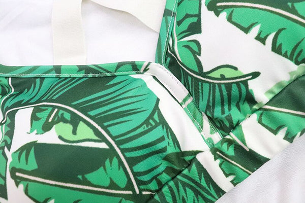 Seamless Leaf Print Yoga Set Gym Clothing Fashion Bra Crop Top Leggings Suit Push Up Workout Training Running Sports Tracksuit | Vimost Shop.