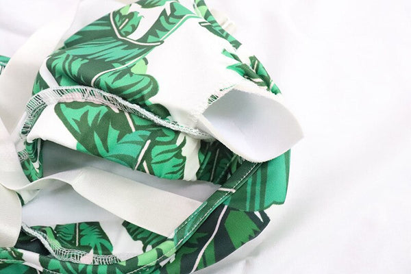 Seamless Leaf Print Yoga Set Gym Clothing Fashion Bra Crop Top Leggings Suit Push Up Workout Training Running Sports Tracksuit | Vimost Shop.