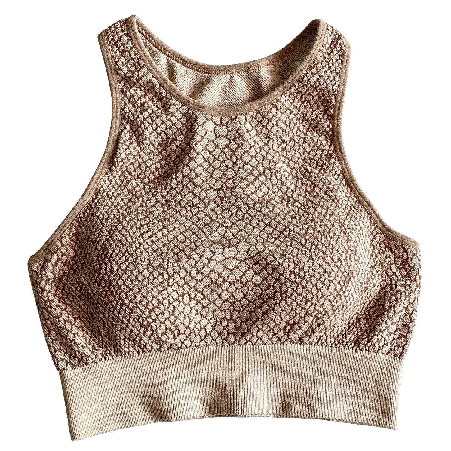 Seamless Python Pattern Yoga Set Gym Clothing Fashion Tank Crop Top Leggings Suit Push Up Workout Training Running Tracksuit | Vimost Shop.