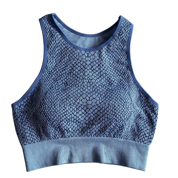 Seamless Python Pattern Yoga Set Gym Clothing Fashion Tank Crop Top Leggings Suit Push Up Workout Training Running Tracksuit | Vimost Shop.