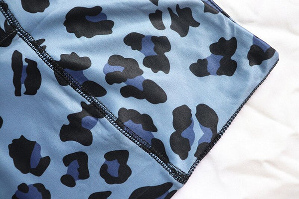 Sportswear Seamless Leopard Print Yoga Gym Yoga Set Casual Tank Crop Top High Waist Leggings Two Piece Set Workout Fitness Suit | Vimost Shop.