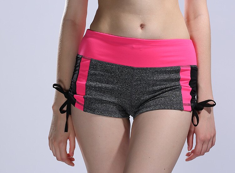 Women Color Patchwork Yoga Shorts Loose Drawstring Double Anti-exhaust Short Pants Casual Sports Running Gym Fitness Shorts | Vimost Shop.