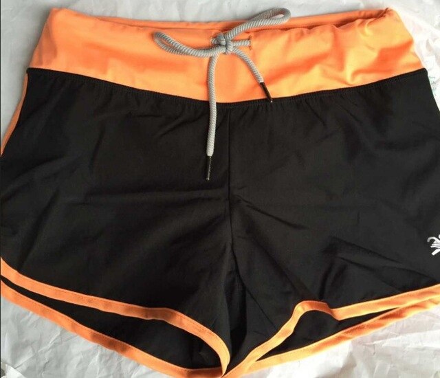 Women Color Patchwork Yoga Shorts Loose Drawstring Double Anti-exhaust Short Pants Casual Sports Running Gym Fitness Shorts | Vimost Shop.