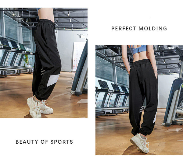 Spring Casual Athletic Pants Women's Loose-Fit Comfortable Running Trousers Breathable Quick-Dry Patchwork Sweatpants | Vimost Shop.