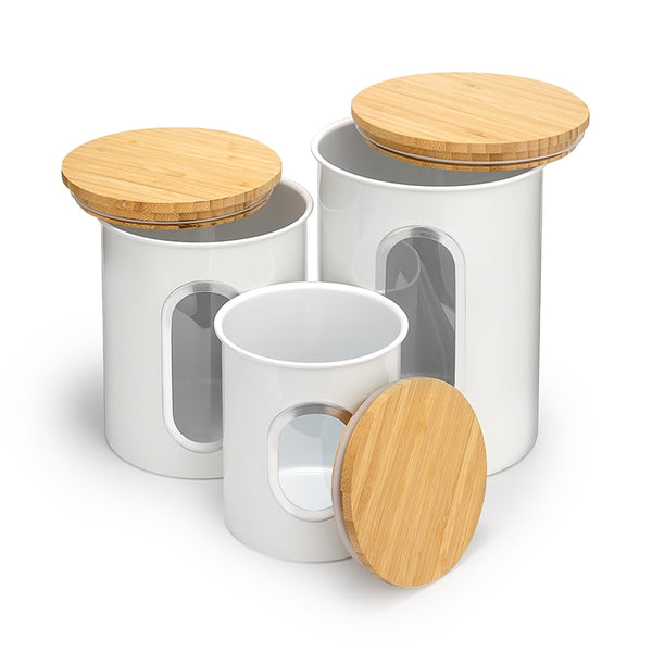 3 Pcs Storage Bin Food Container Snack Canister Set Coffee Bean Tea Sugar Box With Seal Lid Kitchen Food Organization Jar | Vimost Shop.