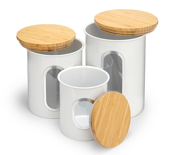 3 Pcs Storage Bin Food Container Snack Canister Set Coffee Bean Tea Sugar Box With Seal Lid Kitchen Food Organization Jar | Vimost Shop.
