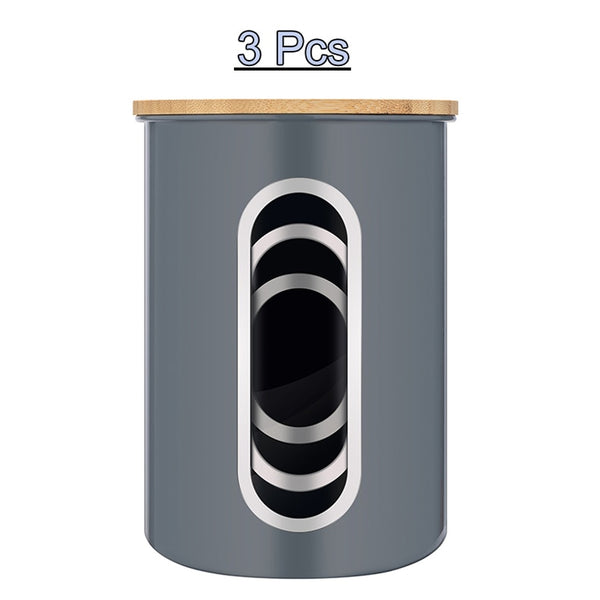 3 Pcs Storage Bin Food Container Snack Canister Set Coffee Bean Tea Sugar Box With Seal Lid Kitchen Food Organization Jar | Vimost Shop.