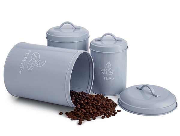 3 Pcs Storage Bin Food Container Snack Canister Set Coffee Bean Tea Sugar Box With Seal Lid Kitchen Food Organization Jar | Vimost Shop.